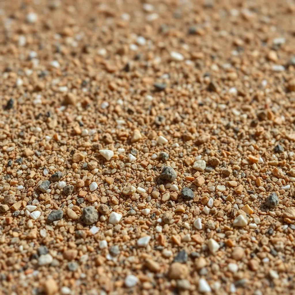 Détail d'un sol en résine quartz coloré