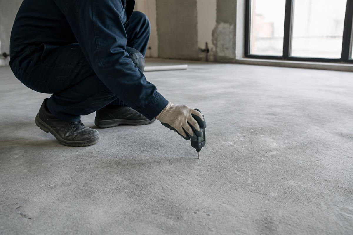 Contrôle de l'humidité d'une dalle béton avant application de résine à Ivry-sur-Seine